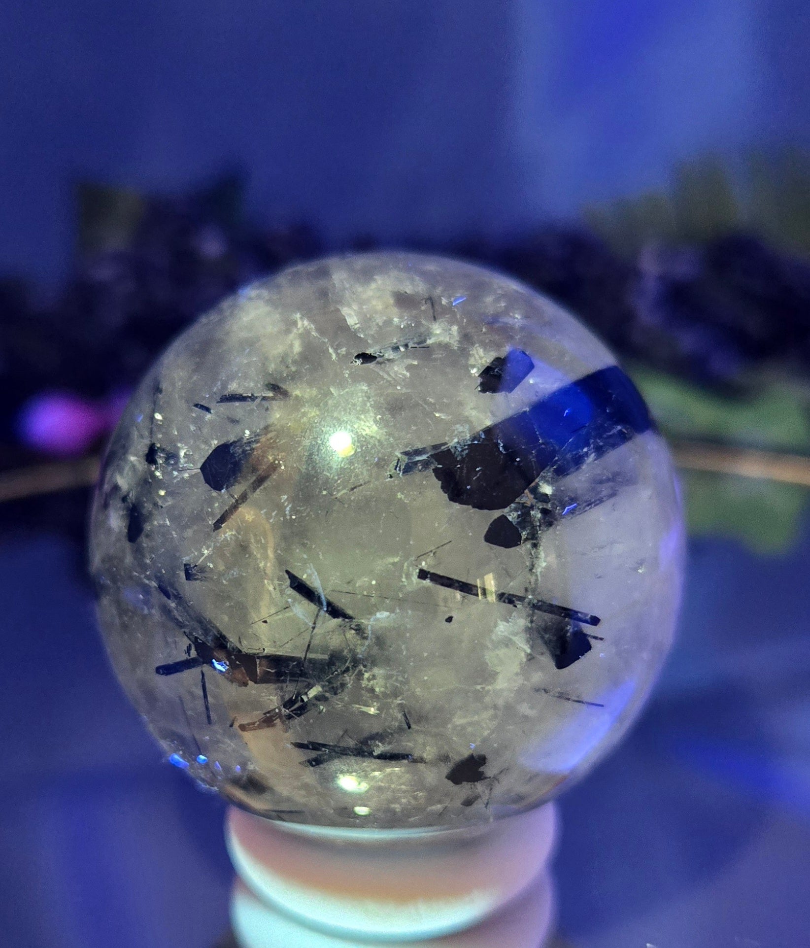 BLACK TOURMALINE IN QUARTZ