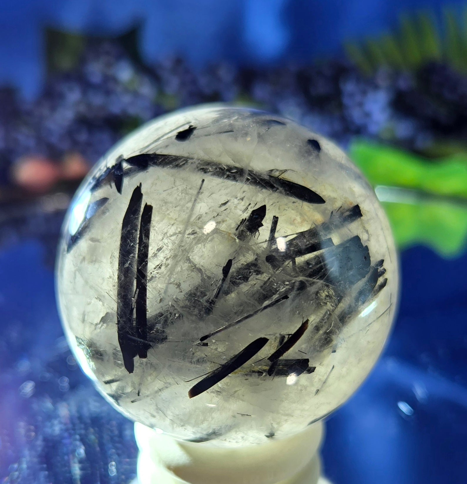 BLACK TOURMALINE IN QUARTZ
