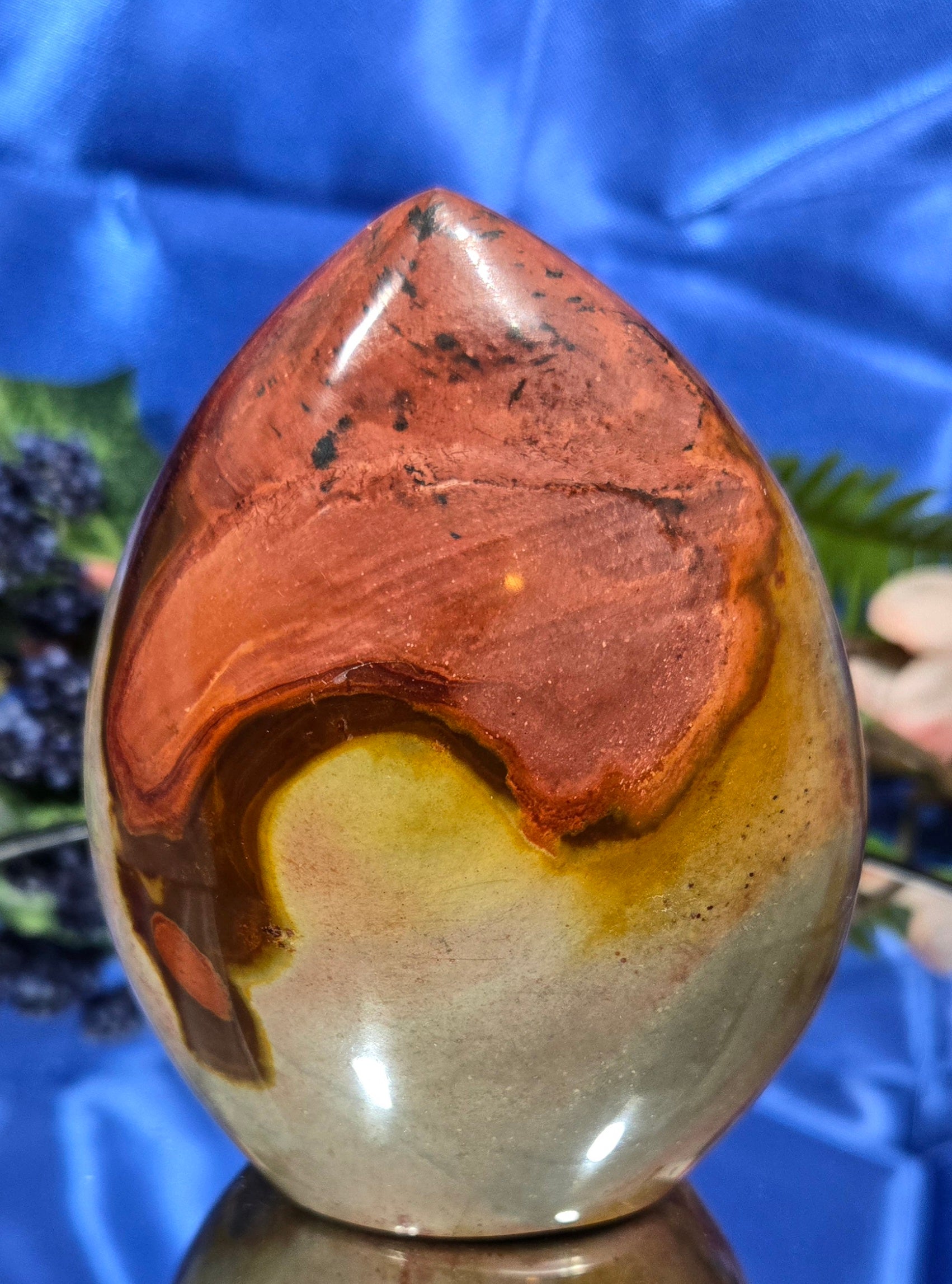 POLYCHROME JASPER TEARDROP FREE FORM