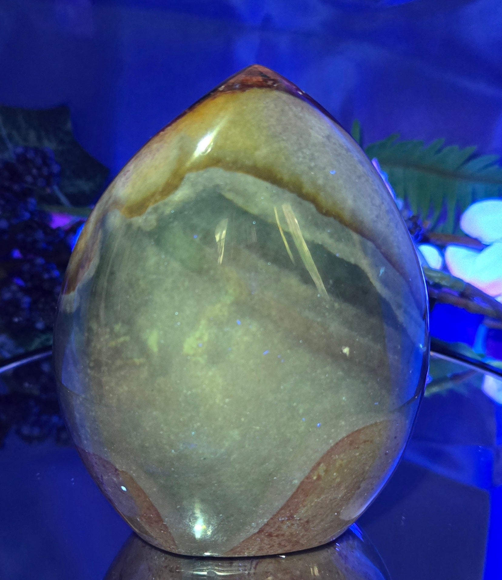 POLYCHROME JASPER TEARDROP FREE FORM