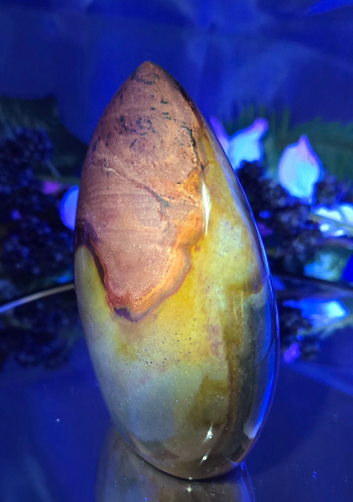 POLYCHROME JASPER TEARDROP FREE FORM
