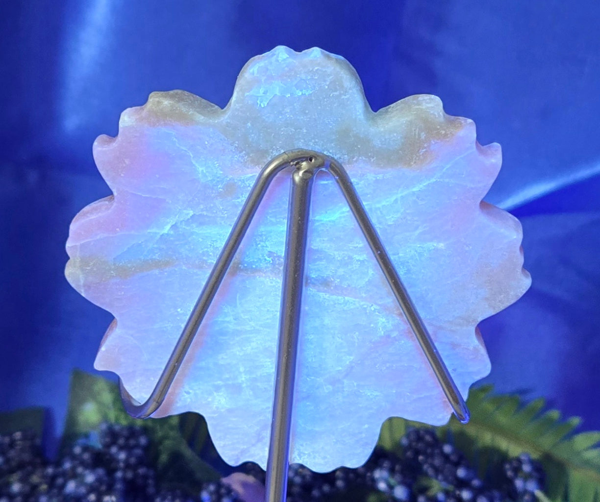 PINK OPAL SKULL FLOWER