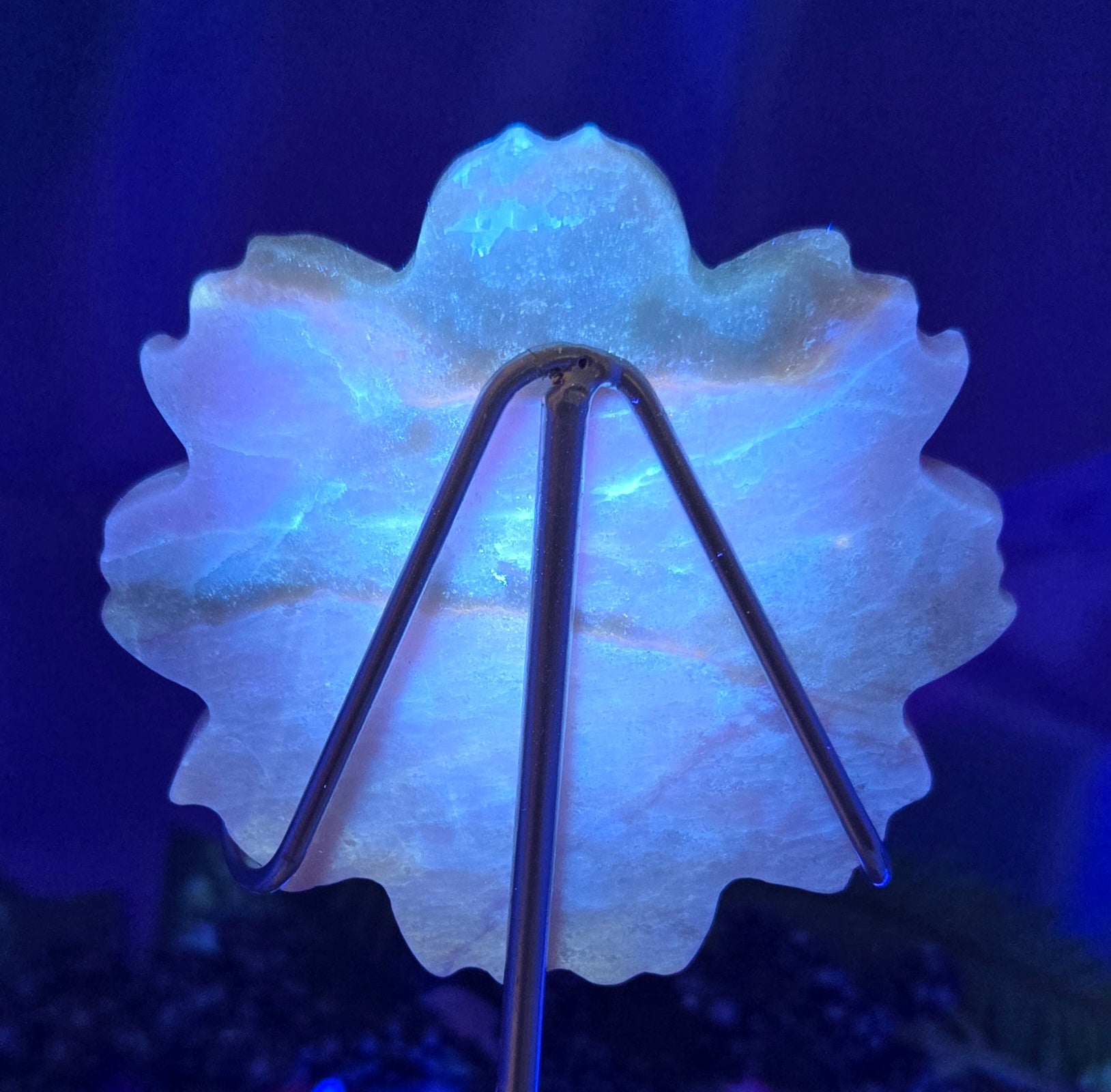 PINK OPAL SKULL FLOWER