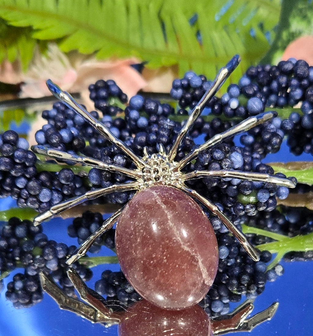 STRAWBERRY QUARTZ SPIDER