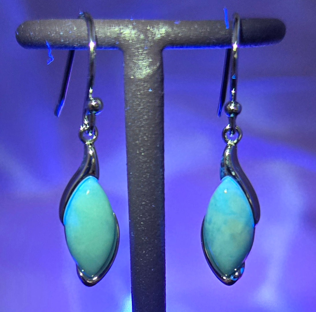 LARIMAR 925 STERLING EARRINGS