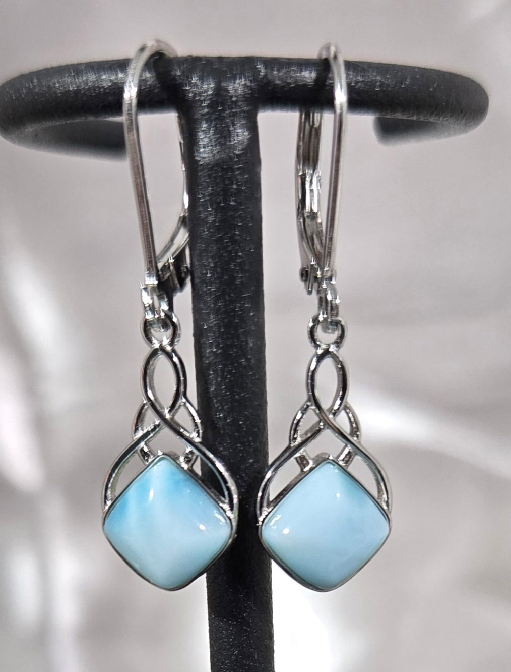LARIMAR 925 STERLING EARRINGS