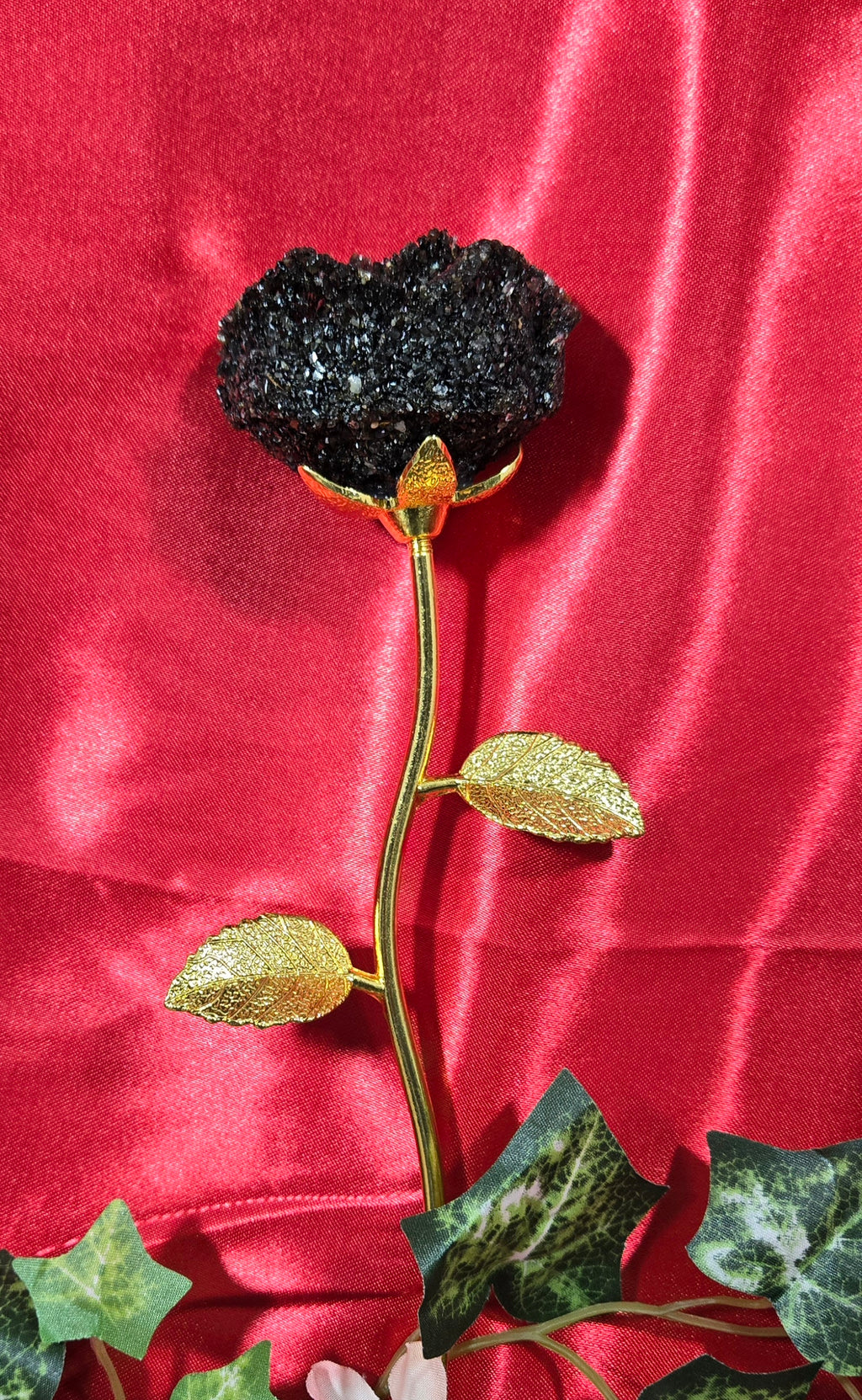 BLACK CHIP FLUORITE FLOWER