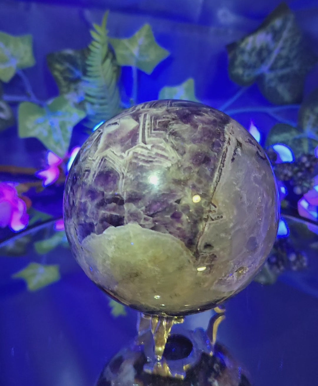 CHEVRON AMETHYST SPHERE