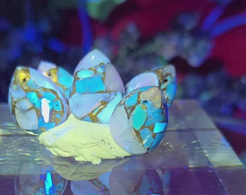 TURQUOISE PYRITE CABOCHON