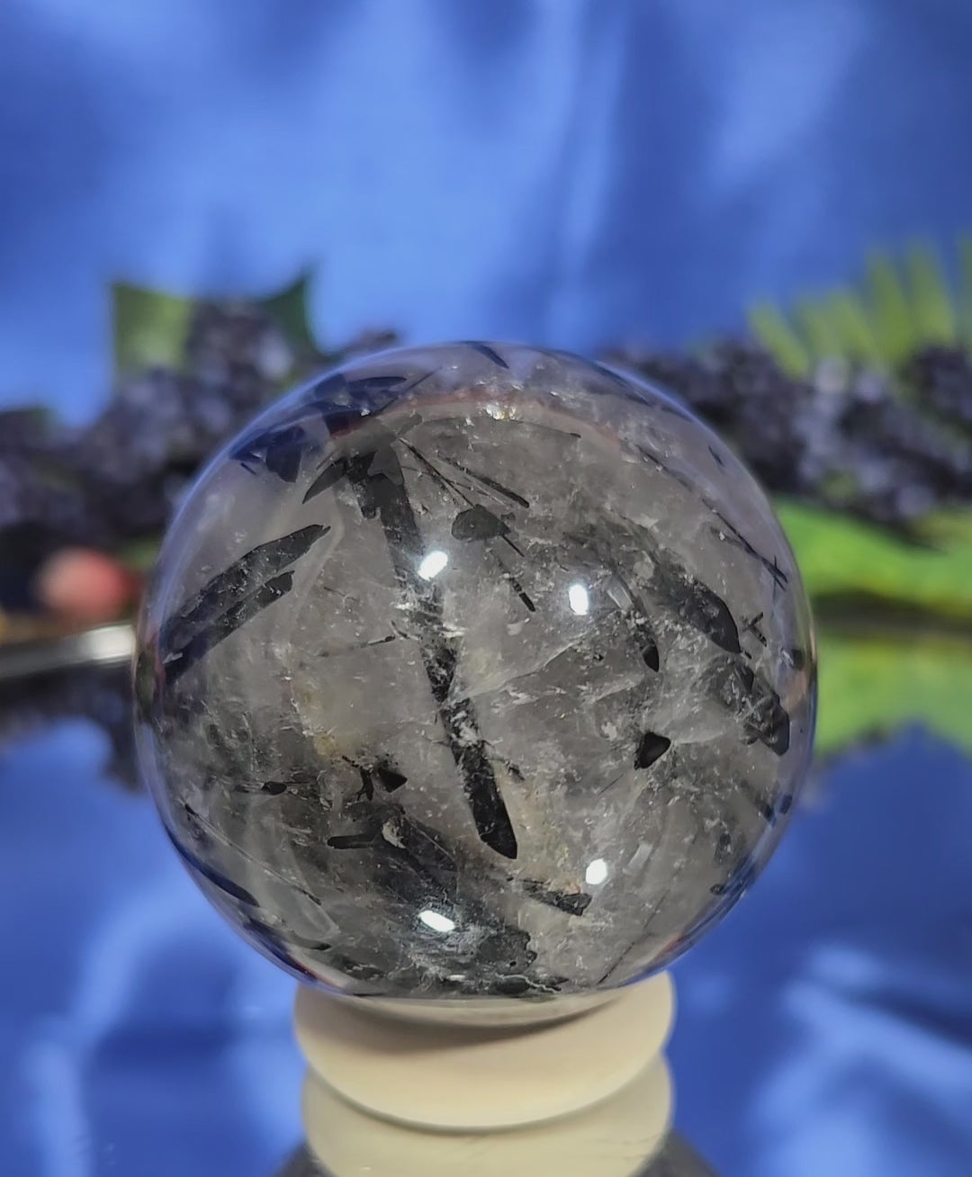 BLACK TOURMALINE IN QUARTZ