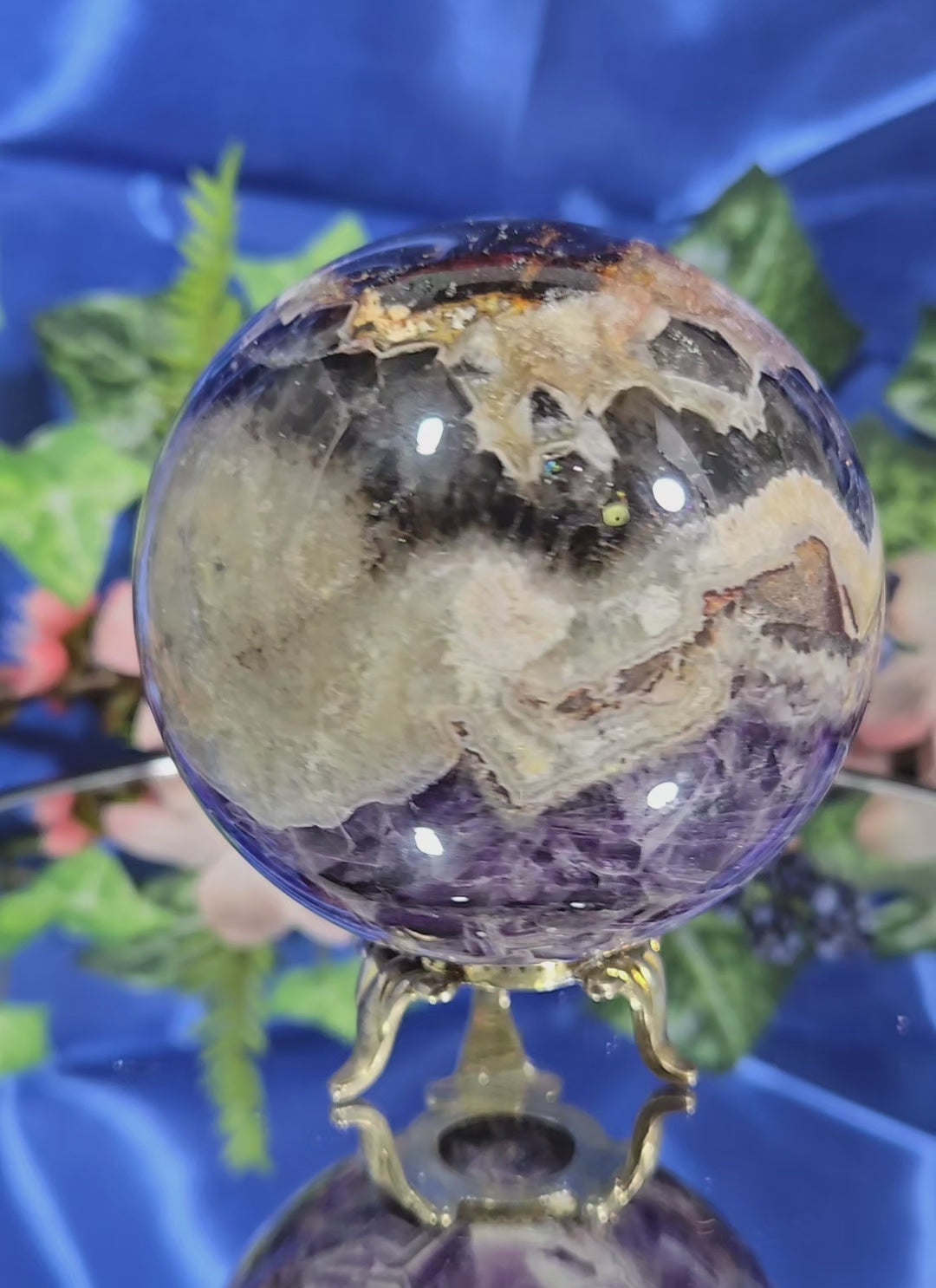 CHEVRON AMETHYST SPHERE