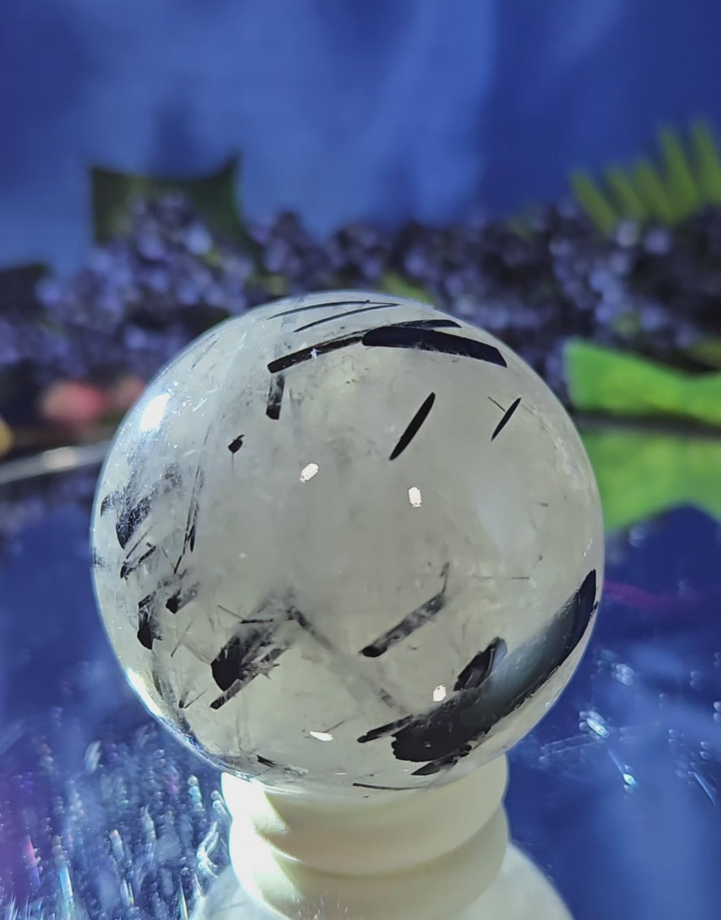 BLACK TOURMALINE IN QUARTZ