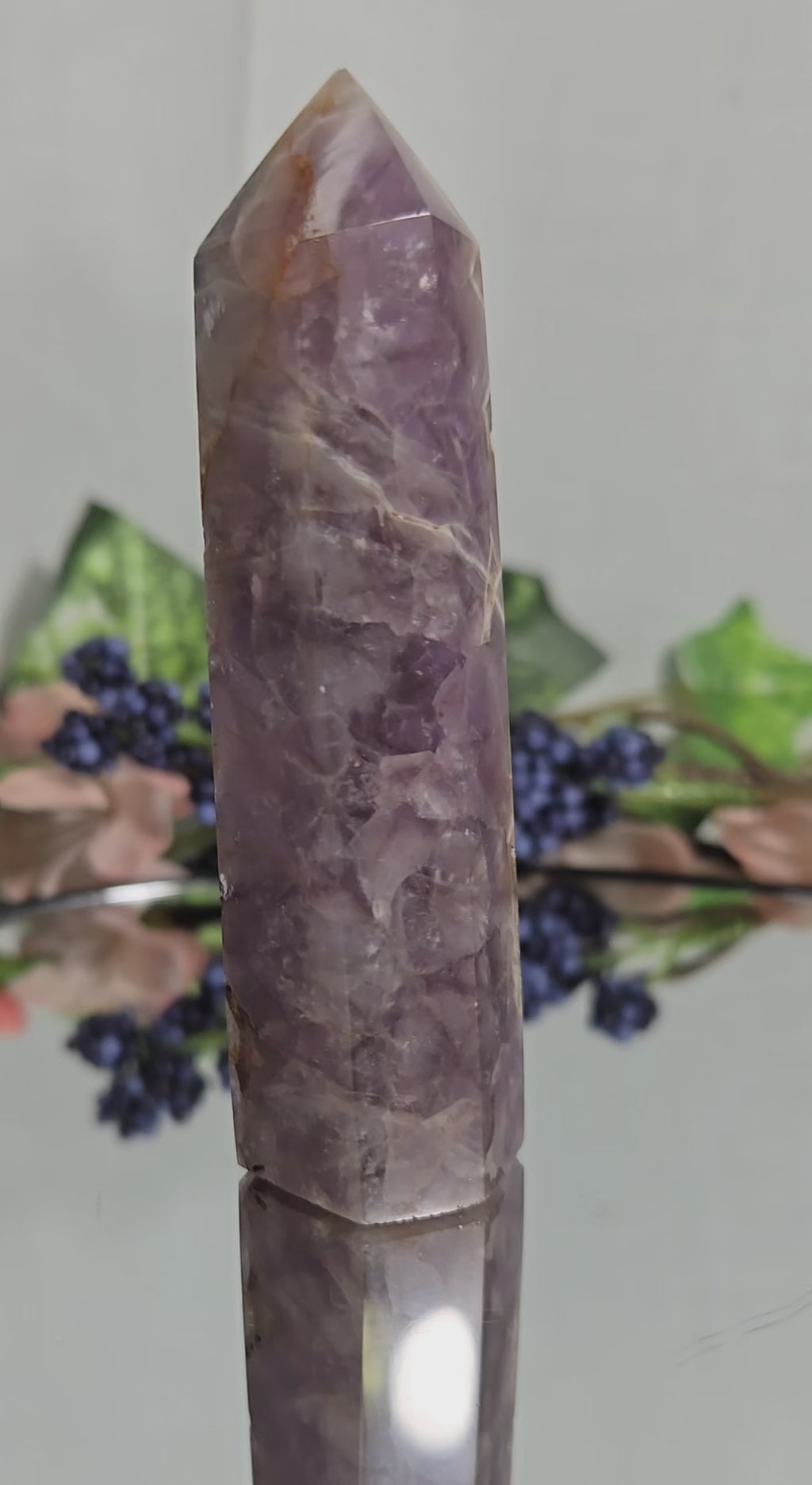 Amethyst & Malachite Tower (UV Reactive)