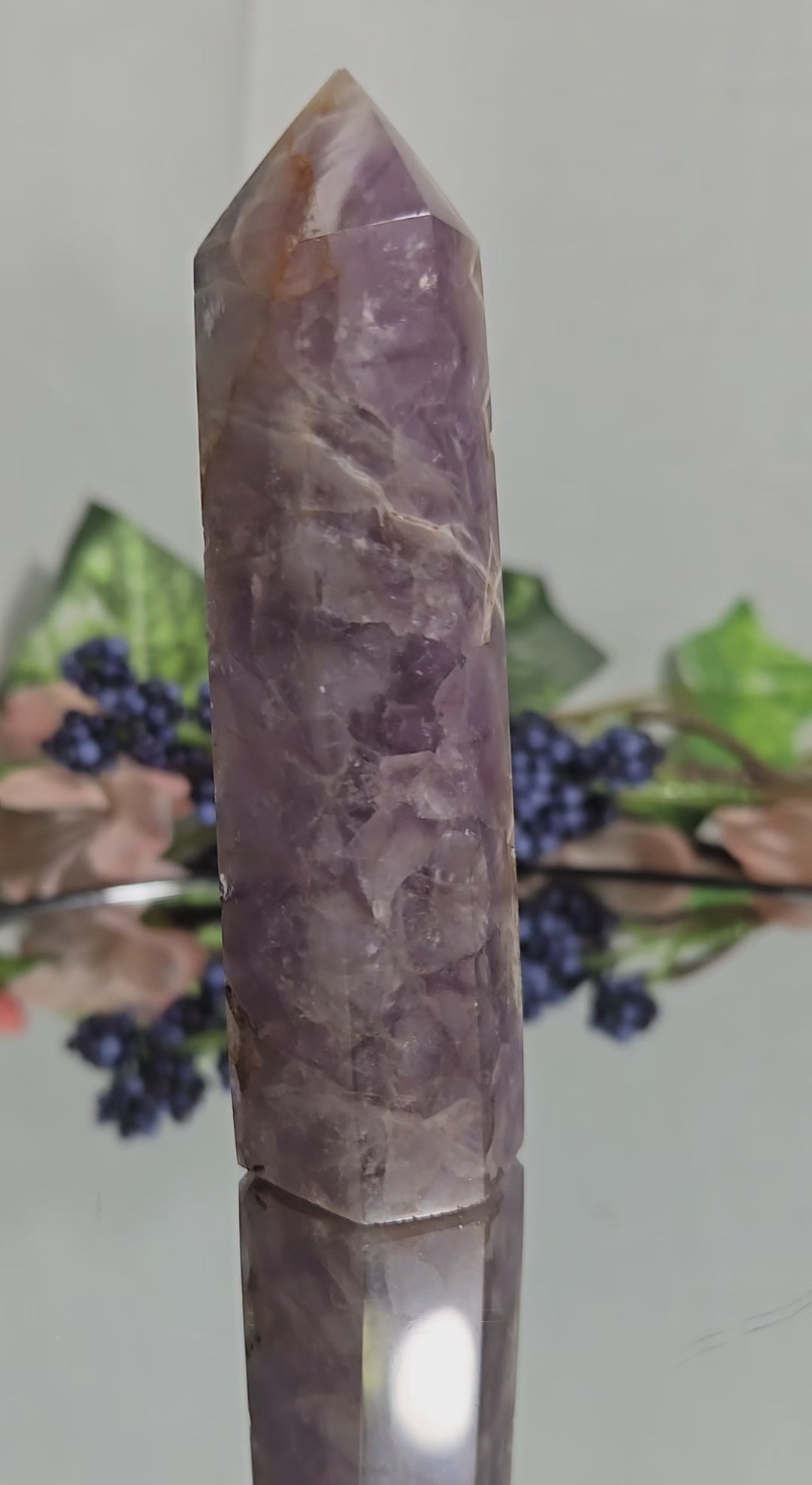 Amethyst & Malachite Tower (UV Reactive)