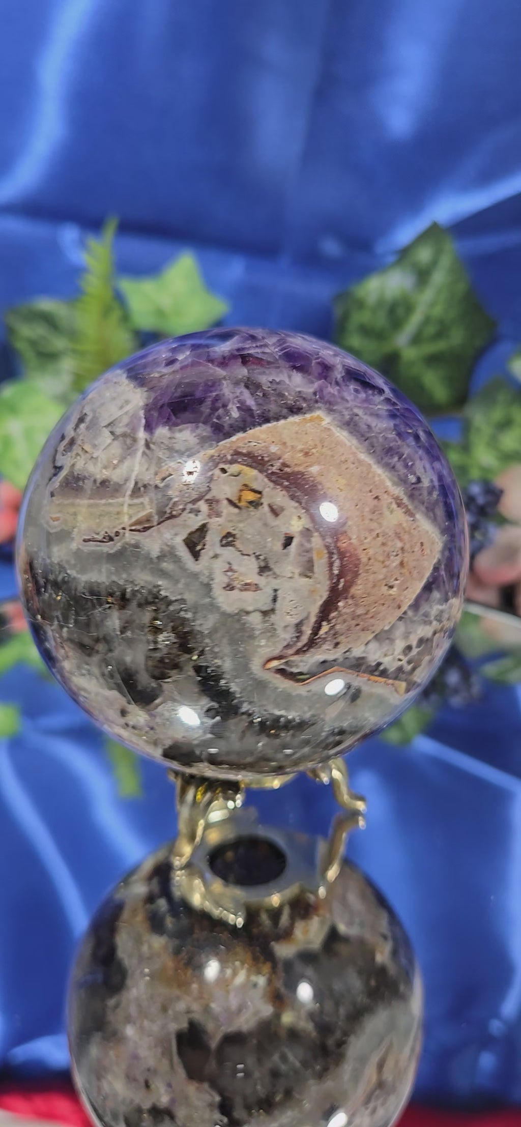 CHEVRON AMETHYST SPHERE