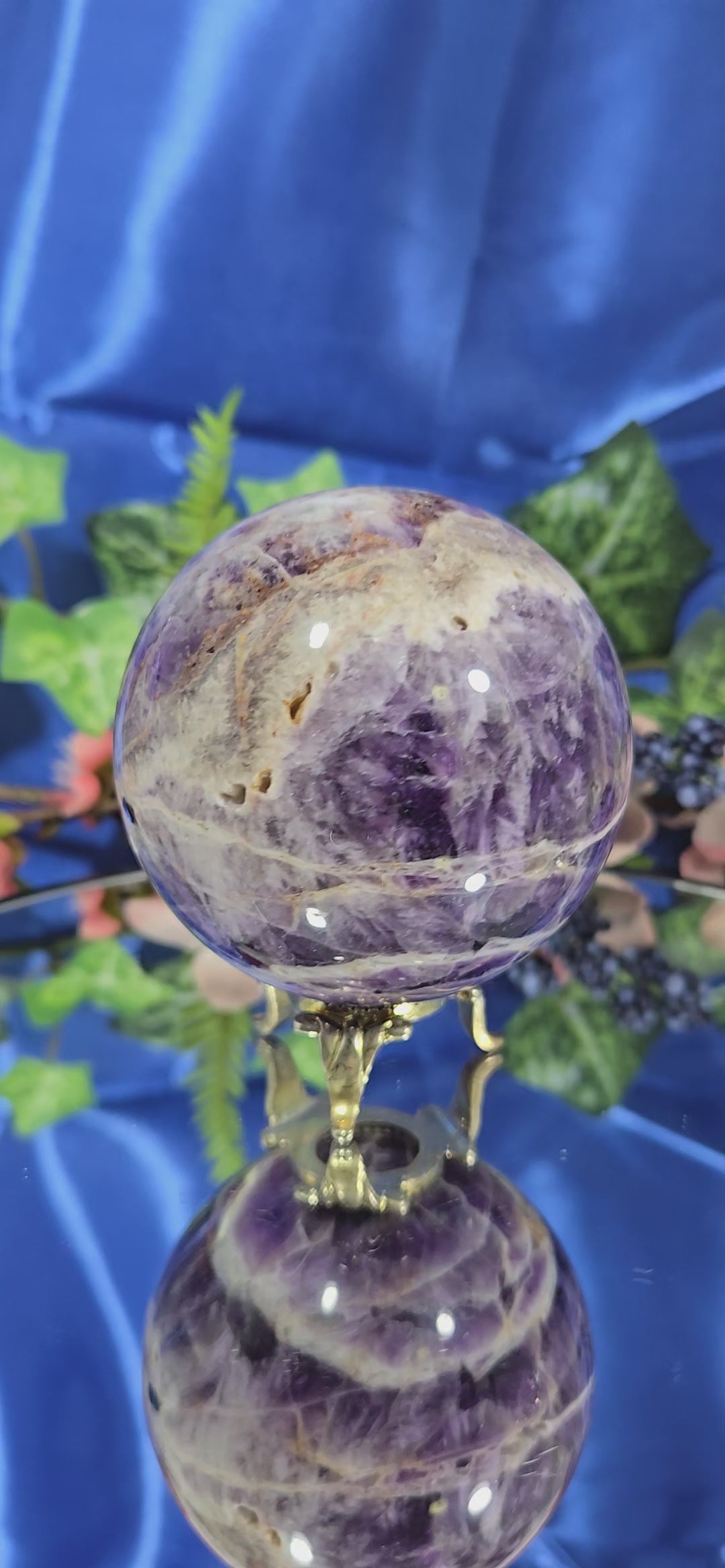CHEVRON AMETHYST SPHERE