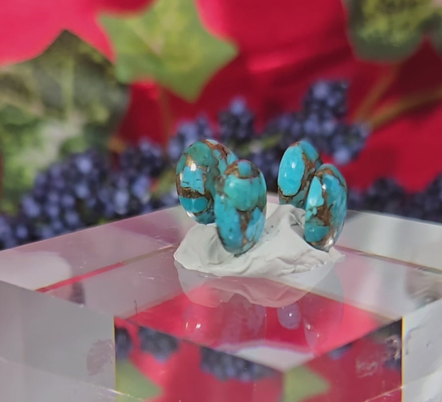 TURQUOISE PYRITE CABOCHON
