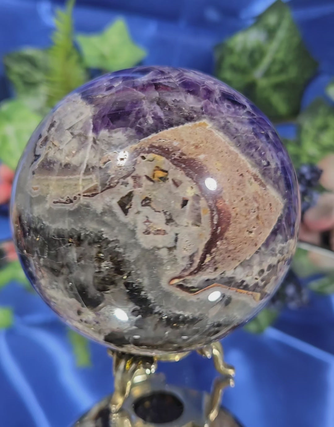 CHEVRON AMETHYST SPHERE