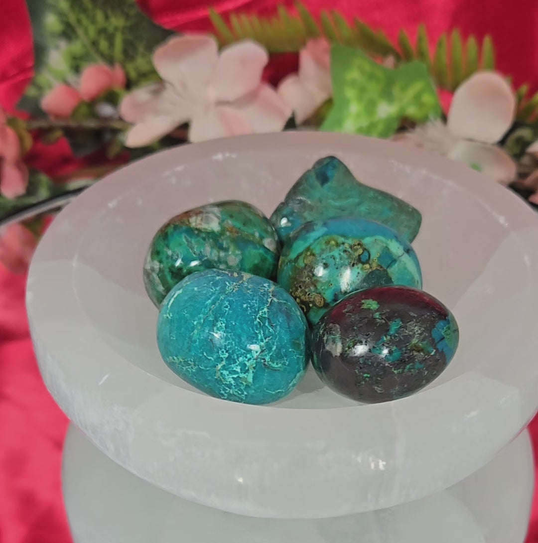 AZURITE/CHRYSOCOLLA TUMBLES