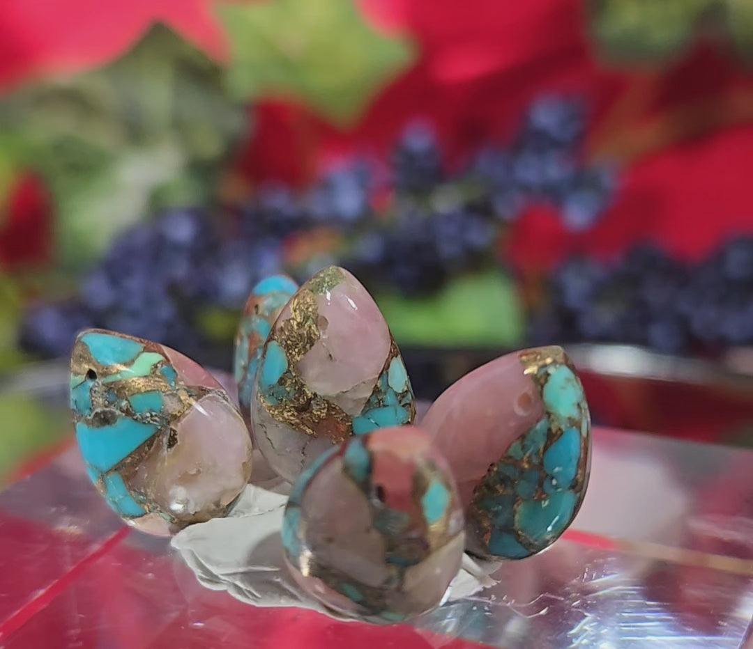 TURQUOISE PYRITE CABOCHON