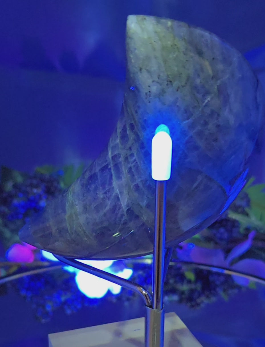 LABRADORITE MOON CARVING