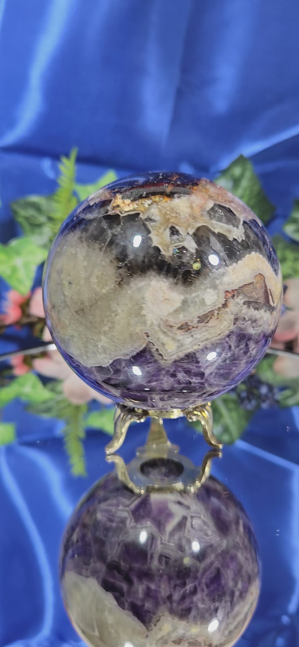 CHEVRON AMETHYST SPHERE