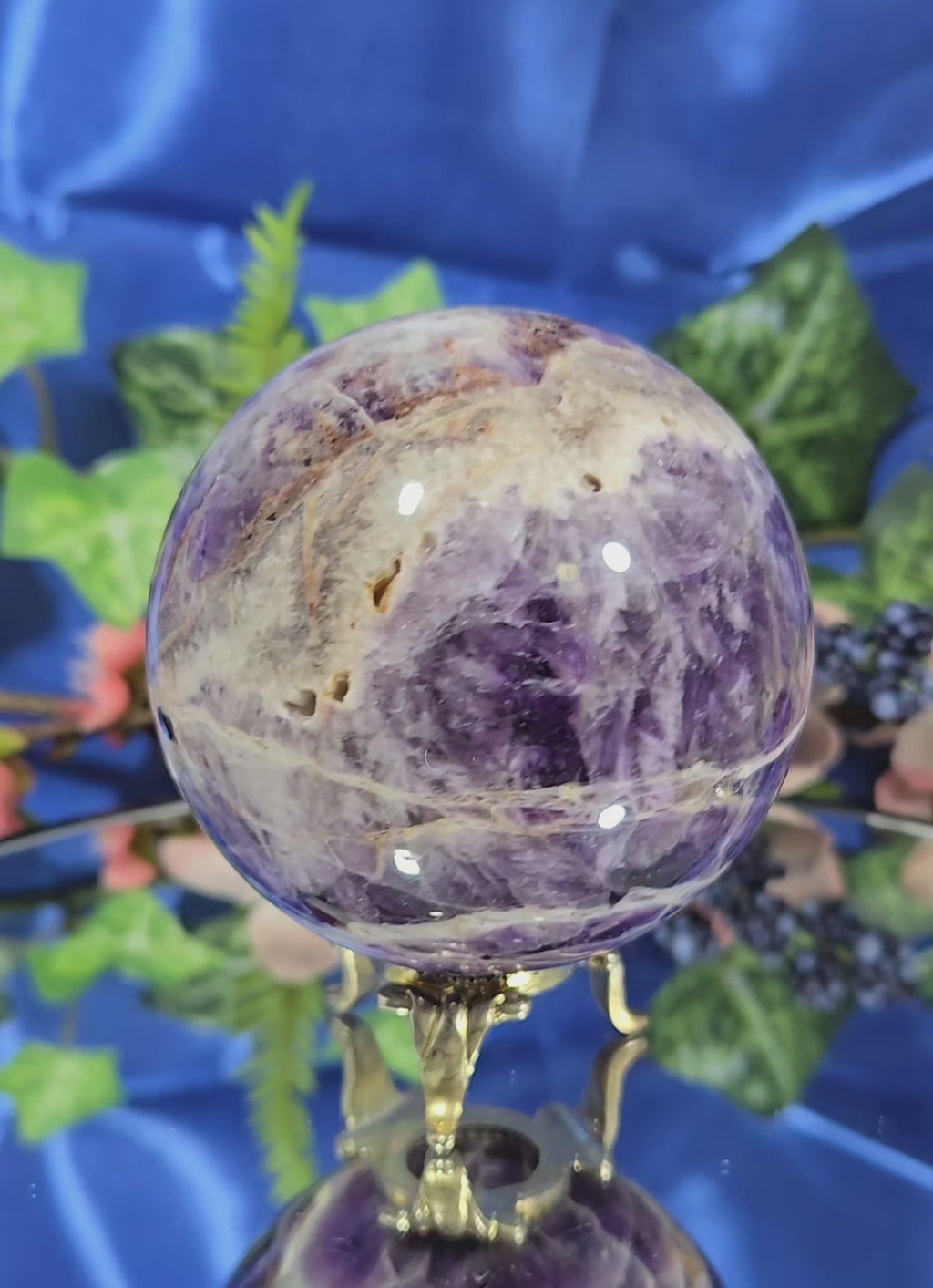 CHEVRON AMETHYST SPHERE