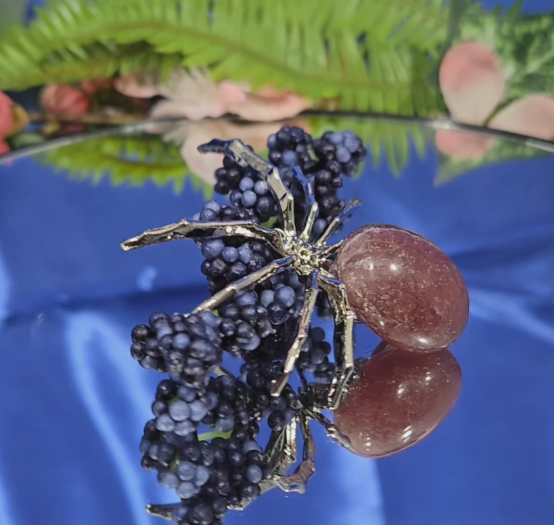 STRAWBERRY QUARTZ SPIDER