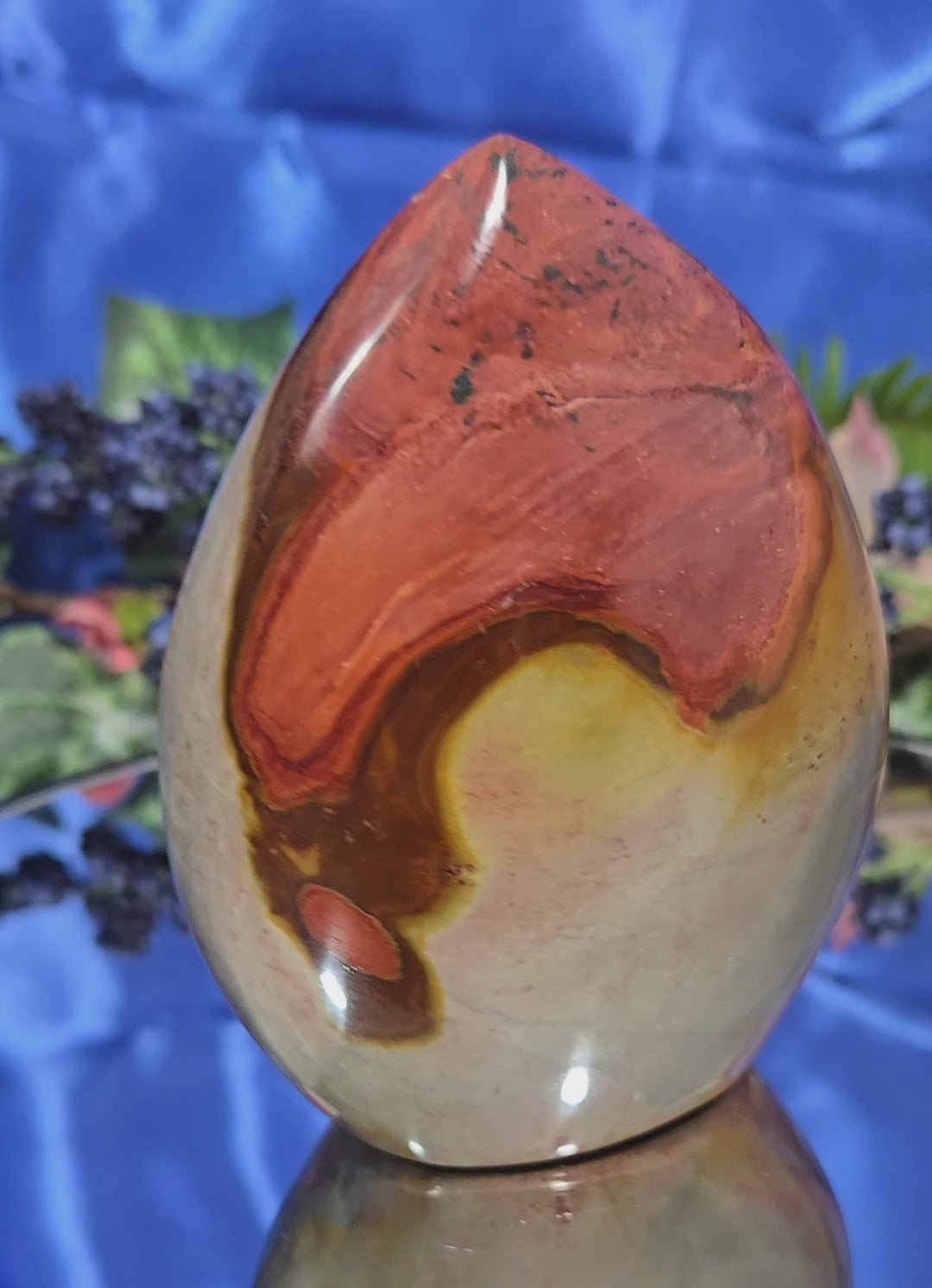 POLYCHROME JASPER TEARDROP FREE FORM